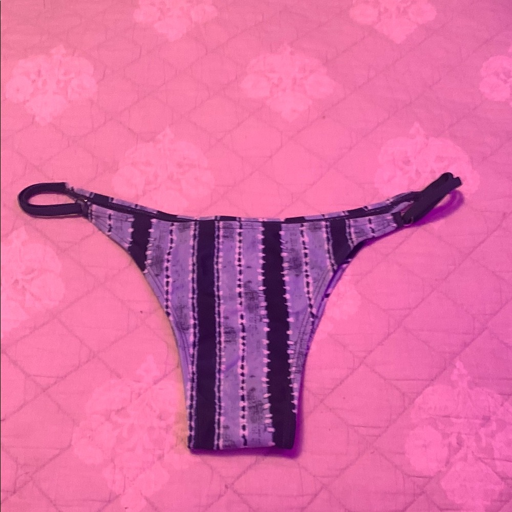 Stylish Blue and Black Bikini Bottom